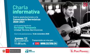 Charla informativa sobre postulaciones a la convocatoria Ibermúsicas 2020-2021, parte 2