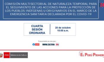Comisión Multisectorial de naturaleza temporal para el seguimiento de las acciones para la protección de los pueblos indígenas u originarios en el marco de la emergencia sanitaria declarada por el COVID-19