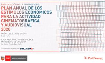 Presentación de la propuesta del plan anual de los estímulos económicos para la actividad cinematográfica y audiovisual 2020