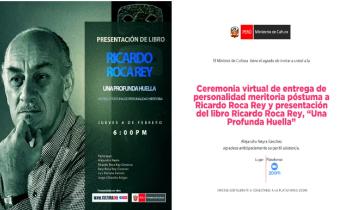 Ceremonia virtual de entrega de personalidad meritoria póstumo a Ricardo Roca Rey y presentación del libro Ricardo Roca Rey, "Una profunda huella".