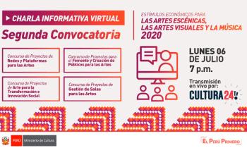 Charla informativa: Estímulos económicos para las artes escénicas, artes visuales y la música 2020 - segunda convocatoria