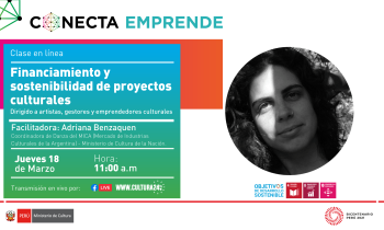 CONECTA EMPRENDE - Clase en línea "Financiamiento y sostenibilidad de proyectos culturales"