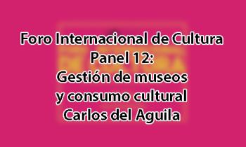Foro Internacional de Cultura 2017 - Panel 12: Gestión de museos y consumo cultural. Carlos del Aguila