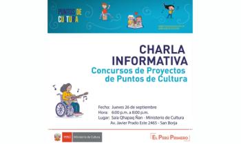 Charla Informativa sobre Concursos de Proyectos de Puntos de Cultura