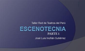 Taller Red de Teatros "Escenotecnia" parte 1