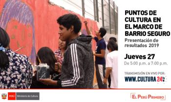 Puntos de cultura en el marco de barrio seguro - presentación de resultados 2019