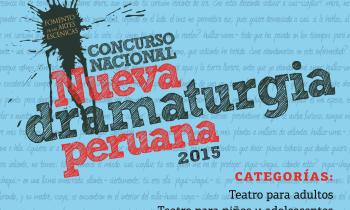 ¡Entérate! Concurso Nacional Nueva Dramaturgia 2015