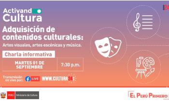 Adquisiciones de contenidos culturales: artes visuales, artes escénicas y música