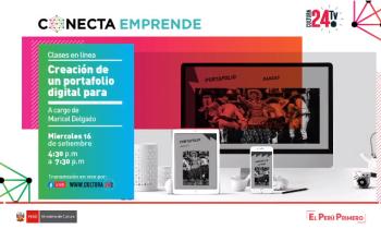 Clases en línea - creación de un portafolio digital para conecta emprende