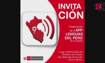 Presentación de la App Lenguas del Perú en un botón