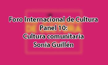 Foro Internacional de Cultura 2017 - Panel 10: Cultura comunitaria. Sonia Guillén